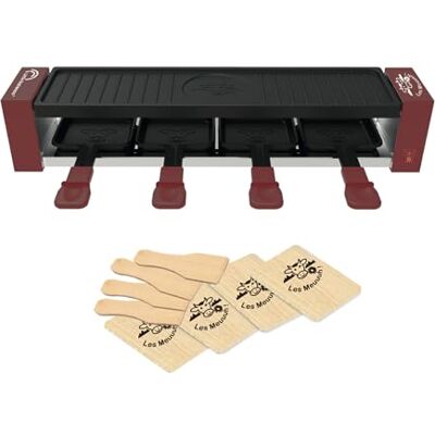 LITTLE BALANCE Litle Balance Rasqueta 4 Meuuuh...!, Aparato de raclette, hasta 4 personas, parrilla extraíble, 4 espátulas + 4 planchas Meuuh, sin PFAS, antiadherente, 800 W, chile LITTLE BALANCE Litle Balance Rasqueta 4 Meuuuh...!, Aparato de raclette, hasta 4 personas, parrilla extraíble, 4 espátulas + 4 planchas Meuuh, sin PFAS, antiadherente, 800 W, chile