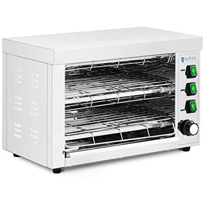 Royal Catering Horno Salamandra para Hostelería Tostador (Potencia: 3150 W, Inserto de 35 x 22, Acero inoxidable) Royal Catering Horno Salamandra para Hostelería Tostador (Potencia: 3150 W, Inserto de 35 x 22, Acero inoxidable)