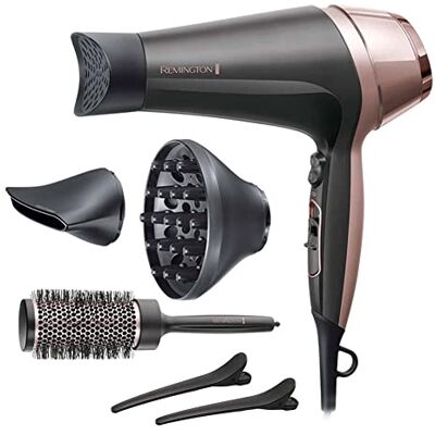 Remington D5707 - Secador de pelo - 2200W - Iónico, Rejilla cerámica, Concentradores Remington D5707 - Secador de pelo - 2200W - Iónico, Rejilla cerámica, Concentradores