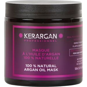 KERARGAN Mascarilla Disciplinante con Aceite de Argán para Cabellos Indisciplinados, Secos y Rizados Nutre, Combate el Frizz, Desenredante Sin Sulfatos, GMO, Aceite Mineral 500ml KERARGAN Mascarilla Disciplinante con Aceite de Argán para Cabellos Indisciplinados, Secos y Rizados Nutre, Combate el Frizz, Desenredante Sin Sulfatos, GMO, Aceite Mineral 500ml