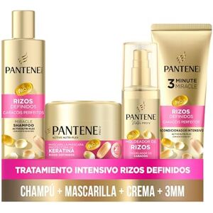 Pantene Rizos Definidos Champú Miracle 250ml, Mascarilla 300ml, Acondicionador 3MM 220ml, Moldeador De Rizos 145ml, Pantene Rizos Definidos Champú Miracle 250ml, Mascarilla 300ml, Acondicionador 3MM 220ml, Moldeador De Rizos 145ml,