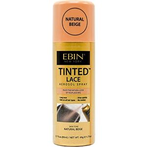 EBIN NEW YORK Tinted Lace Aerosol Spray Natural Beige Spray para pelucas de encaje 80ml Acabado natural para lace frontal y closures en tonos de piel beige neutro EBIN NEW YORK Tinted Lace Aerosol Spray Natural Beige Spray para pelucas de encaje 80ml Acabado natural para lace frontal y closures en tonos de piel beige neutro