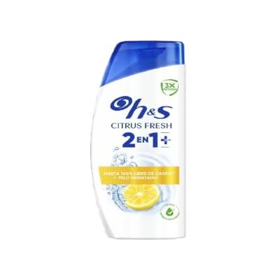 Head & Shoulders H&S Citrus Fresh 2en1+ Champú Anticaspa y Acondicionador Pelo Graso 6x300ml, Actúa desde el Primer Lavado, Aporta Hidratación, Limpia el Cuero Cabelludo Head & Shoulders H&S Citrus Fresh 2en1+ Champú Anticaspa y Acondicionador Pelo Graso 6x300ml, Actúa desde el Primer Lavado, Aporta Hidratación, Limpia el Cuero Cabelludo