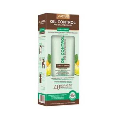KATIVA Oil Control Pre-Champú Cabello Graso 200 ml Control de Raíces Grasas 48 horas de Limpieza Profunda Champú Sin Sulfatos Arcilla Purificante y un Mix de Cítricos KATIVA Oil Control Pre-Champú Cabello Graso 200 ml Control de Raíces Grasas 48 horas de Limpieza Profunda Champú Sin Sulfatos Arcilla Purificante y un Mix de Cítricos