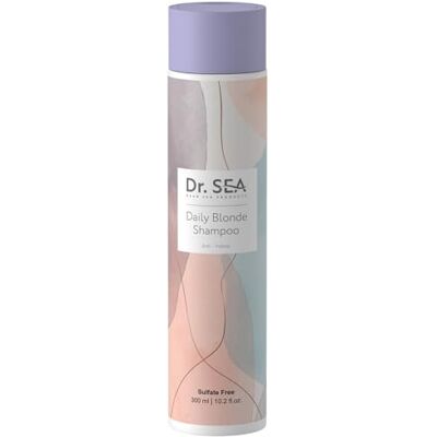 DR. SEA – Champú Diario Rubio Anti Amarillo con Provitamina B5 y Extracto de Alga Dunaliella – Neutraliza Tonos Cobrizos y Protege el Color – Sin Silicona ni SLS/SLES – 300ml DR. SEA – Champú Diario Rubio Anti Amarillo con Provitamina B5 y Extracto de Alga Dunaliella – Neutraliza Tonos Cobrizos y Protege el Color – Sin Silicona ni SLS/SLES – 300ml