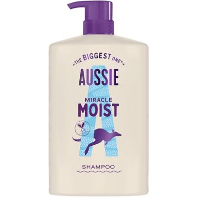 Aussie Miracle Moist Champú 1000ml, fórmula Hidratante para Revivir y Restaurar el Pelo Quebradizo y Seco, enriquecido con Aceite de Nuez de Macadamia Australiano y CrueltyFree Aussie Miracle Moist Champú 1000ml, fórmula Hidratante para Revivir y Restaurar el Pelo Quebradizo y Seco, enriquecido con Aceite de Nuez de Macadamia Australiano y CrueltyFree