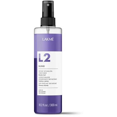 LAKMÉ L2 Acondicionador Instantáneo Bifásico para Cabello Rubio, 300ml, Neutralizador de Tonos Amarillos LAKMÉ L2 Acondicionador Instantáneo Bifásico para Cabello Rubio, 300ml, Neutralizador de Tonos Amarillos