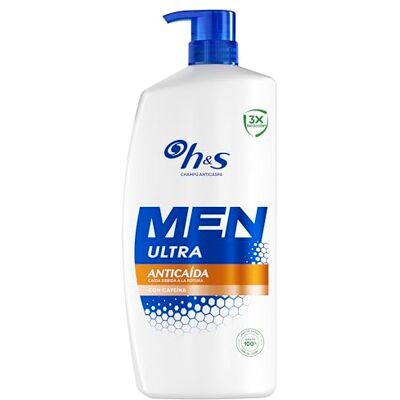 Head & Shoulders H&S Men Ultra Champú Anticaída para Hombre. con Cafeína, Anticaspa, Pelo Graso, 800ml Head & Shoulders H&S Men Ultra Champú Anticaída para Hombre. con Cafeína, Anticaspa, Pelo Graso, 800ml
