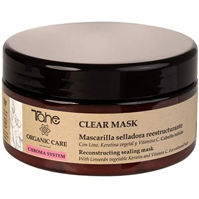Tahe Organic Care Mascarilla capilar selladora reestructurante Clear Chroma System con Lino, Queratina Vegetal y Vitamina C (300 ml) Tahe Organic Care Mascarilla capilar selladora reestructurante Clear Chroma System con Lino, Queratina Vegetal y Vitamina C (300 ml)