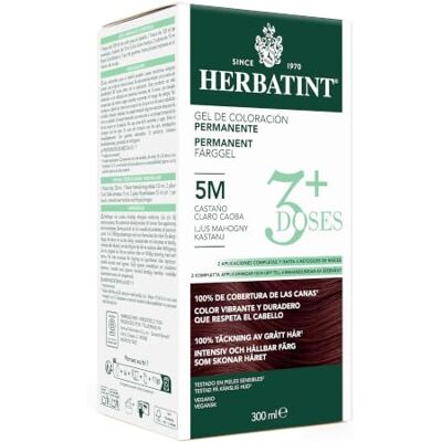Herbatint 3Doses Tinte Gel Permanente Cabello 5M Castaño Claro Caoba 300 ml Herbatint 3Doses Tinte Gel Permanente Cabello 5M Castaño Claro Caoba 300 ml