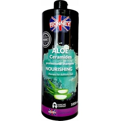 Ronney Aloe Ceramides Champú hidratante para cabello seco y mate, 1000 ml Ronney Aloe Ceramides Champú hidratante para cabello seco y mate, 1000 ml