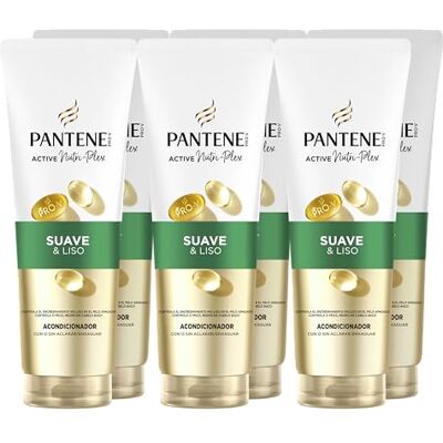 Pantene Pro-V Suave y Liso Acondicionador 6x160ml, Pelo Encrespado y Apagado. Uso Diario. Con Provitamina B5 y Mezcla de Nutrientes. Active Nutri-Plex Pantene Pro-V Suave y Liso Acondicionador 6x160ml, Pelo Encrespado y Apagado. Uso Diario. Con Provitamina B5 y Mezcla de Nutrientes. Active Nutri-Plex