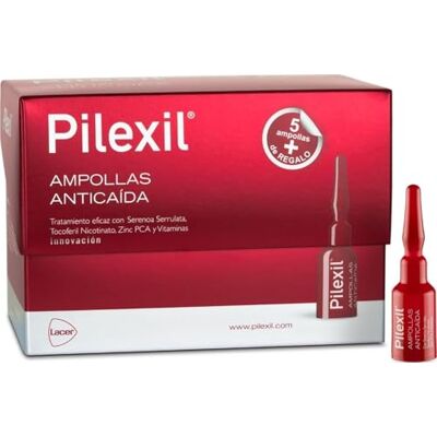 PILEXIL AMPOLLAS Anticaída 20 x 5 ml, Aplicación Tópica, Frena la Caída del Cabello, para Hombres o Mujeres, Aumenta la Densidad, Excelente Tolerancia, Promoción 5-5 Ampollas PILEXIL AMPOLLAS Anticaída 20 x 5 ml, Aplicación Tópica, Frena la Caída del Cabello, para Hombres o Mujeres, Aumenta la Densidad, Excelente Tolerancia, Promoción 5-5 Ampollas