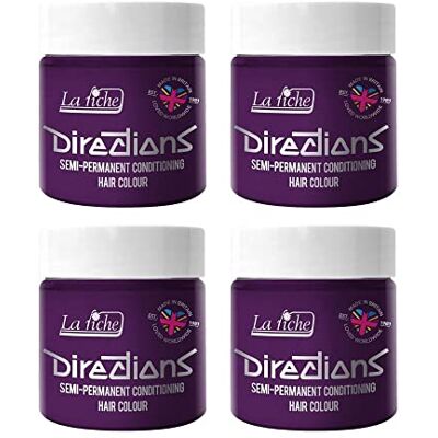 La Riche 4 x Directions Semi-Permanent Hair Color Bote de 100 ml (Plum) La Riche 4 x Directions Semi-Permanent Hair Color Bote de 100 ml (Plum)