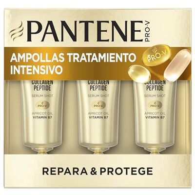 Pantene Pro-V Repara & Protege Ampollas Tratamiento Intensivo Reparadoras Del Pelo, Ayudan A Reparar El Daño Visible En 30 Segundos, 3X15ML Pantene Pro-V Repara & Protege Ampollas Tratamiento Intensivo Reparadoras Del Pelo, Ayudan A Reparar El Daño Visible En 30 Segundos, 3X15ML