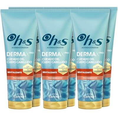 Head & Shoulders H&S DermaXPro Revitalizante Acondicionador Ligero 220ml con Cafeína y Complejo de Ceramidas. Hidrata el Cuero Cabelludo Seco y el Pelo Debilitado y Mantiene la Protección Anticaspa Head & Shoulders H&S DermaXPro Revitalizante Acondicionador Ligero 220ml con Cafeína y Complejo de Ceramidas. Hidrata el Cuero Cabelludo Seco y el Pelo Debilitado y Mantiene la Protección Anticaspa