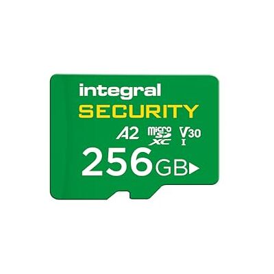 Integral microSD 256 GB Alta Resistencia, UHS-I V30 U3 A2, 4K CCTV, dashcam, Seguridad hogar, cámara bebé y Corporal, hasta 47 h sobrescritura y 48 000 h grabación Continua Integral microSD 256 GB Alta Resistencia, UHS-I V30 U3 A2, 4K CCTV, dashcam, Seguridad hogar, cámara bebé y Corporal, hasta 47 h sobrescritura y 48 000 h grabación Continua