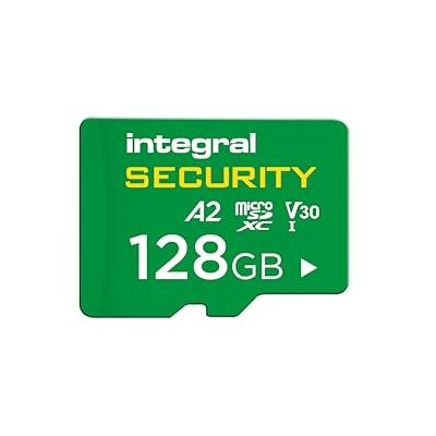 Integral microSD 128 GB Alta Resistencia, UHS-I V30 U3 A2, 4K CCTV, Dash CAM, Seguridad hogar, cámara bebé y Corporal, hasta 24 h sobrescritura y 24 000 h grabación Continua Integral microSD 128 GB Alta Resistencia, UHS-I V30 U3 A2, 4K CCTV, Dash CAM, Seguridad hogar, cámara bebé y Corporal, hasta 24 h sobrescritura y 24 000 h grabación Continua