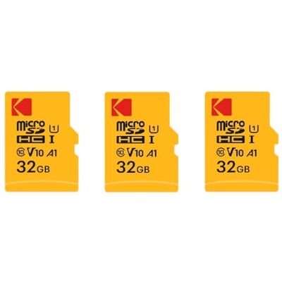 Kodak Pack de 3 Micro SDXC 32GB Premium: velocidad y fiabilidad para un almacenamiento excepcional Kodak Pack de 3 Micro SDXC 32GB Premium: velocidad y fiabilidad para un almacenamiento excepcional