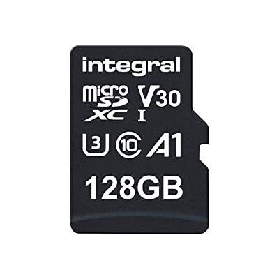 Integral Pack Doble de Tarjetas microSD 128GB, Alta Velocidad, vídeo 4K, hasta 100MB/s Lectura y 50MB/s Escritura, UHS-I, U3, V30, Clase 10, A1 – para móviles, Tablets, Drones y Consolas. Integral Pack Doble de Tarjetas microSD 128GB, Alta Velocidad, vídeo 4K, hasta 100MB/s Lectura y 50MB/s Escritura, UHS-I, U3, V30, Clase 10, A1 – para móviles, Tablets, Drones y Consolas.