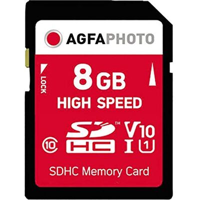AgfaPhoto Sdhc 8 GB Alta Velocidad Clase 10, Mlc AgfaPhoto Sdhc 8 GB Alta Velocidad Clase 10, Mlc