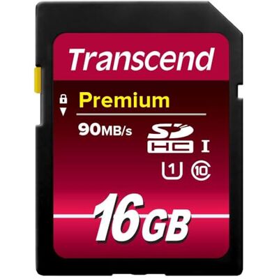 Transcend Premium Tarjeta de Memoria SDHC 16GB UHS-I Clase 10 de Ultra Alta Velocidad Para Cámaras Profesionales Transcend Premium Tarjeta de Memoria SDHC 16GB UHS-I Clase 10 de Ultra Alta Velocidad Para Cámaras Profesionales