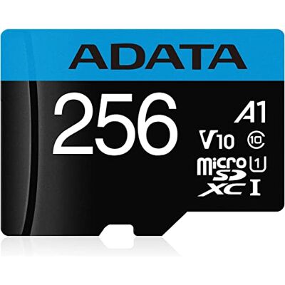 ADATA Premier microSDXC/SDHC UHS-I Clase 10 256GB con Adaptador SD Gratuito Transferencia rápida de hasta 100MB/s ADATA Premier microSDXC/SDHC UHS-I Clase 10 256GB con Adaptador SD Gratuito Transferencia rápida de hasta 100MB/s