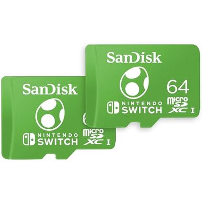 Tarjeta microSDXC Sandisk 64GB - Producto licenciado por Nintendo, Paquete doble Tarjeta microSDXC Sandisk 64GB - Producto licenciado por Nintendo, Paquete doble