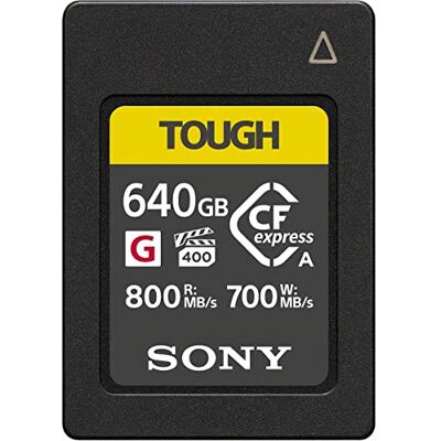 Sony Compact Flash Express CEA-G640T Tarjeta de Memoria (640 GB, 700 MB/s, Serie Tough Robusta e IP57 CF Express Type A Sony Compact Flash Express CEA-G640T Tarjeta de Memoria (640 GB, 700 MB/s, Serie Tough Robusta e IP57 CF Express Type A