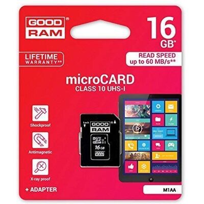 GoodRam Good RAM Tarjeta de memoria microSD 4-128gb 16 GB GoodRam Good RAM Tarjeta de memoria microSD 4-128gb 16 GB