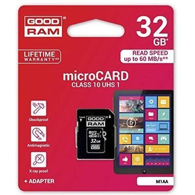 GoodRam Good RAM Tarjeta de memoria microSD 4-128gb 32 GB GoodRam Good RAM Tarjeta de memoria microSD 4-128gb 32 GB