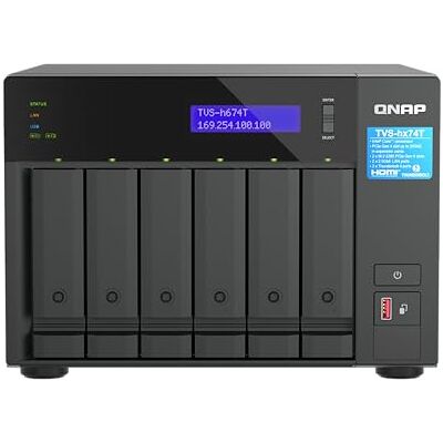QNAP TvS-H674t Server Nas 6 Alloggiamenti Sata 6gb/s QNAP TvS-H674t Server Nas 6 Alloggiamenti Sata 6gb/s