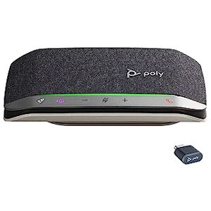 POLY Altavoz manos libres Bluetooth portátil personal Sync 20+ (Plantronics) Reducción del ruido o de ecos, Adaptador Bluetooth USB-C, Funciona con Teams (certificado), Zoom, PC, teléfonos celulares POLY Altavoz manos libres Bluetooth portátil personal Sync 20+ (Plantronics) Reducción del ruido o de ecos, Adaptador Bluetooth USB-C, Funciona con Teams (certificado), Zoom, PC, teléfonos celulares