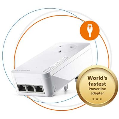 Devolo Magic 2-2400 LAN Triple: Adaptador Powerline Adicional (hasta 2400 Mbps para tu Red doméstica Powerline, 3 Puertos LAN GB, Ideal para Juegos en línea, transmisión UHD 4k/8k, Trabajo Estable en Devolo Magic 2-2400 LAN Triple: Adaptador Powerline Adicional (hasta 2400 Mbps para tu Red doméstica Powerline, 3 Puertos LAN GB, Ideal para Juegos en línea, transmisión UHD 4k/8k, Trabajo Estable en