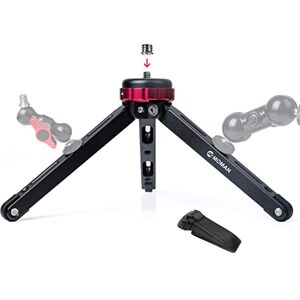 Moman Mini Trípode Cámara Reflex, Tripode de Mesa Pequeño de 3.5cm-11cm con Rosca de 1/4 y 3/8 Compatible para DSLR Canon, Sony, Nikon, Tripode Compacto Viaje de Carga Máxima hasta 80kg Moman Mini Trípode Cámara Reflex, Tripode de Mesa Pequeño de 3.5cm-11cm con Rosca de 1/4 y 3/8 Compatible para DSLR Canon, Sony, Nikon, Tripode Compacto Viaje de Carga Máxima hasta 80kg