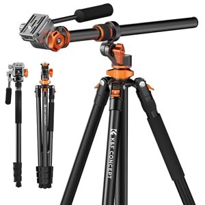 K&F CONCEPT Trípode Cámara 231cm con Cabezal Fluido T254A7+FH-03, Trípode con Columna Central de 90° y Monopie Desmontable para DSLR Videocámaras Cámaras K&F CONCEPT Trípode Cámara 231cm con Cabezal Fluido T254A7+FH-03, Trípode con Columna Central de 90° y Monopie Desmontable para DSLR Videocámaras Cámaras