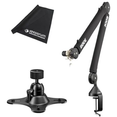 RØDE Rode PSA1+ Brazo de micrófono de mesa + soporte de trípode VESA + paño keepdrum RØDE Rode PSA1+ Brazo de micrófono de mesa + soporte de trípode VESA + paño keepdrum