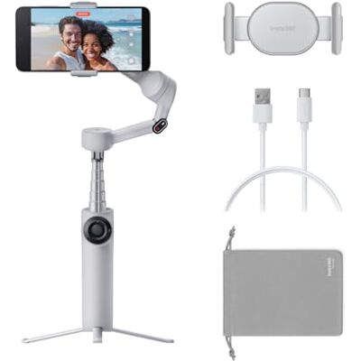 Insta360 Flow 2 Gimbal Gris para Smartphone Estabilizador iPhone/Android Estabilizador plegable con IA, Seguimiento inteligente de varias personas, trípode y selfie stick integrados, Vlogs& YouTube Insta360 Flow 2 Gimbal Gris para Smartphone Estabilizador iPhone/Android Estabilizador plegable con IA, Seguimiento inteligente de varias personas, trípode y selfie stick integrados, Vlogs& YouTube