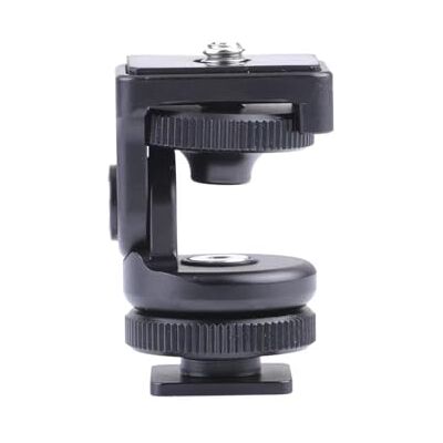 Sunwayfoto HB-02 Montaje Inclinable Mini Mount con Adaptador de Cold Shoe y Tornillo de 1/4"-20 para Cage de Cámara, Luz de Video LED ,Cage de Teléfono Sunwayfoto HB-02 Montaje Inclinable Mini Mount con Adaptador de Cold Shoe y Tornillo de 1/4"-20 para Cage de Cámara, Luz de Video LED ,Cage de Teléfono