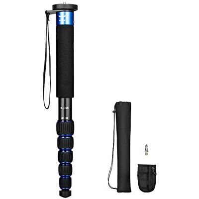 koolehaoda Monopie de 6 Secciones Varilla compacta Unipod de aleación de Aluminio, máx. Carga 10 kg, el tamaño Plegable es de Solo 38 CM (Azul) koolehaoda Monopie de 6 Secciones Varilla compacta Unipod de aleación de Aluminio, máx. Carga 10 kg, el tamaño Plegable es de Solo 38 CM (Azul)