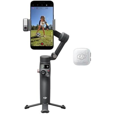 DJI Osmo Mobile 8 Pack para Creadores (Transmisor Mic Mini 2S) Estabilizador para teléfono, seguimiento IA nativo (audio y luz), micró inalámbrico, cancelación ruido IA, vlog DJI Osmo Mobile 8 Pack para Creadores (Transmisor Mic Mini 2S) Estabilizador para teléfono, seguimiento IA nativo (audio y luz), micró inalámbrico, cancelación ruido IA, vlog