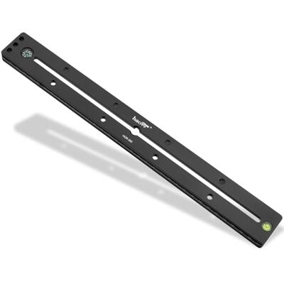 Haoge HQR 350: placa deslizante multiusos de doble riel de 350 mm de largo, extensor de liberación rápida para trípode de cámara de fotos, con abrazadera para Benro, Arca, Swiss y Sunwayfoto Haoge HQR 350: placa deslizante multiusos de doble riel de 350 mm de largo, extensor de liberación rápida para trípode de cámara de fotos, con abrazadera para Benro, Arca, Swiss y Sunwayfoto