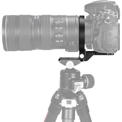 Sunwayfoto Anillo giratorio universal de 80 mm para DLSR, montaje de trípode y placa Arca Swiss, ajuste horizontal y vertical Sunwayfoto Anillo giratorio universal de 80 mm para DLSR, montaje de trípode y placa Arca Swiss, ajuste horizontal y vertical