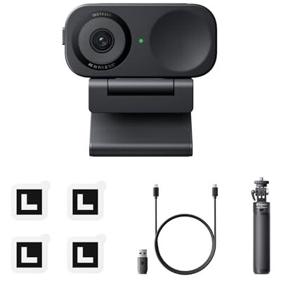 Insta360 Link 2C Paquete de trípode Negro Grafito Webcam 4K PC/Mac, Sensor 1/2", Encuadre automático, HDR, cancelación de Ruido por IA, Control por Gestos para Streaming, videollamadas, Gaming Insta360 Link 2C Paquete de trípode Negro Grafito Webcam 4K PC/Mac, Sensor 1/2", Encuadre automático, HDR, cancelación de Ruido por IA, Control por Gestos para Streaming, videollamadas, Gaming