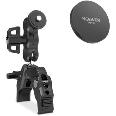 NEEWER Soporte magnético para teléfono móvil con Super Clamp, Soporte de Metal Ajustable con Tornillo de 1/4 Pulgadas y Cabezas de Bola, Brazo mágico Compatible con MagSafe iPhone para trípode NEEWER Soporte magnético para teléfono móvil con Super Clamp, Soporte de Metal Ajustable con Tornillo de 1/4 Pulgadas y Cabezas de Bola, Brazo mágico Compatible con MagSafe iPhone para trípode