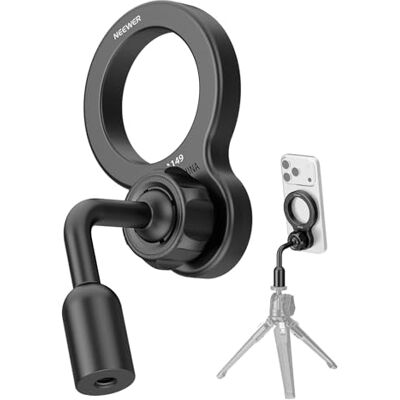 NEEWER Basics PA149 Adaptador magnético para trípode para teléfono, Cabezal de Bola de 360°, Aluminio, Compacto, Ligero, portátil, Compatible con MagSafe iPhone, Samsung, grabación de Video Android NEEWER Basics PA149 Adaptador magnético para trípode para teléfono, Cabezal de Bola de 360°, Aluminio, Compacto, Ligero, portátil, Compatible con MagSafe iPhone, Samsung, grabación de Video Android