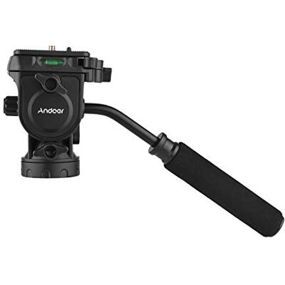 Andoer Cabeza de Bola fluida panorámica de rotación de 360°, Carga máxima de 5 kg con Mango para videocámara de Tornillo de 1/4 Pulgadas y trípode monopié de 3/8 Pulgadas Andoer Cabeza de Bola fluida panorámica de rotación de 360°, Carga máxima de 5 kg con Mango para videocámara de Tornillo de 1/4 Pulgadas y trípode monopié de 3/8 Pulgadas