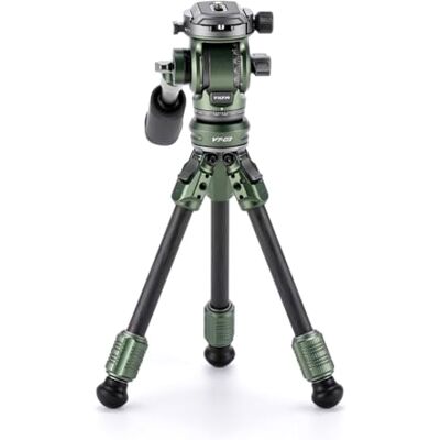 Tilta Trípode para Cámara con Cabezal Fluido para Vídeo de Mesa con Patas de Trípode de Fibra de Carbono de 1 Etapa, Rosca de 1/4"-20, Placa Arca, Carga Máxima de 3 KG Verde Bosque TT-VT03-FB-FG Tilta Trípode para Cámara con Cabezal Fluido para Vídeo de Mesa con Patas de Trípode de Fibra de Carbono de 1 Etapa, Rosca de 1/4"-20, Placa Arca, Carga Máxima de 3 KG Verde Bosque TT-VT03-FB-FG