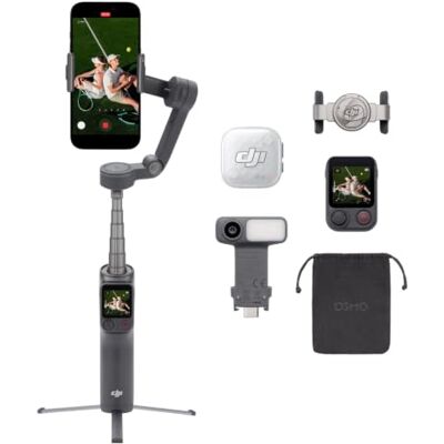 DJI Pack para Creadores Osmo Mobile 8P (Transmisor Mic Mini 2S) Estabilizador para iPhone y Android, control remoto, micró inalámbrico, cancelación ruido IA, estabilizador de 3 ejes DJI Pack para Creadores Osmo Mobile 8P (Transmisor Mic Mini 2S) Estabilizador para iPhone y Android, control remoto, micró inalámbrico, cancelación ruido IA, estabilizador de 3 ejes