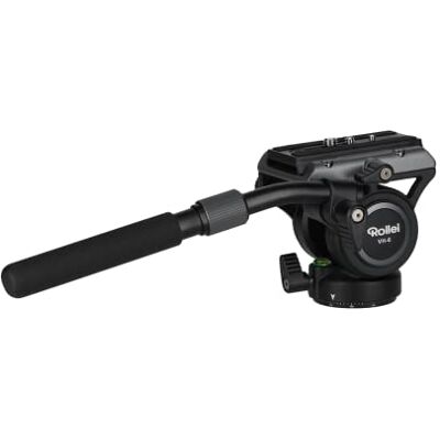 Rollei VH-6 Cabezal de vídeo fluido para videocámaras y cámaras DSLR, para grabación de películas, videografía, creación de contenidos, transmisión en directo y capacidad de carga de 10 kg Rollei VH-6 Cabezal de vídeo fluido para videocámaras y cámaras DSLR, para grabación de películas, videografía, creación de contenidos, transmisión en directo y capacidad de carga de 10 kg